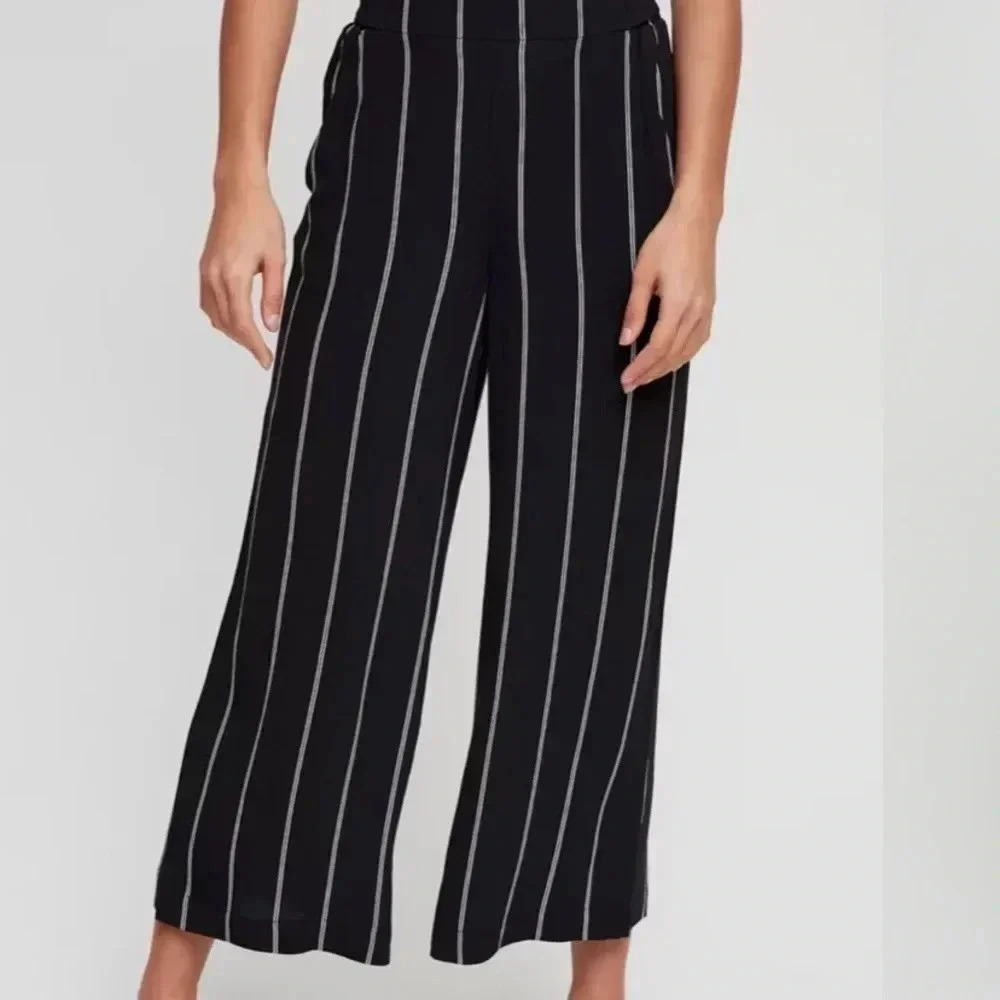 Wilfred Free | Faun Mutli Color Stripe Crepe Culottes Cropped pants - Picture 3 of 10